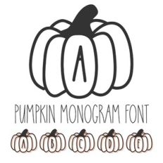 BFC Pumpkin Monogram Autumn Halloween Font