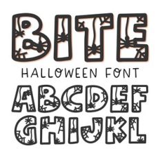 BFC Bite Halloween Spider Font