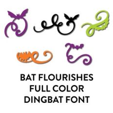 bat flourishes full color dingbat font