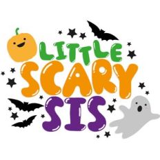 Little Scary Sis Halloween Slogan