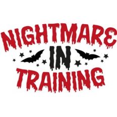 Nightmare in Training Halloween Slogan