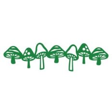 Line of mushrooms