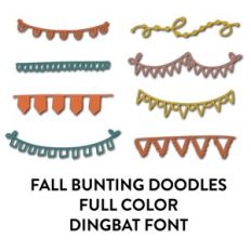 fall pennants full color dingbat font
