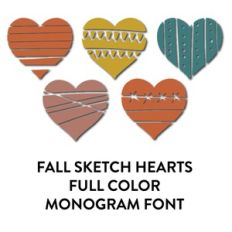 fall hearts full color dingbat font