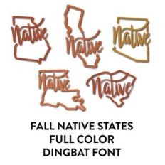 native fall color states full color dingbat font