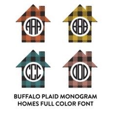 plaid home full color monogram font 2