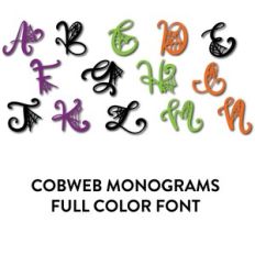 cobwebs monogram full color font uppercase