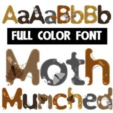 Moth Munched Color Font