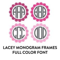 lacey frame full color mongoram font 2