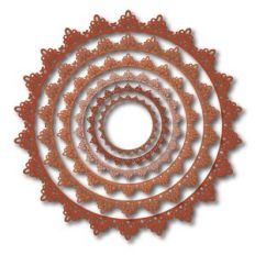nested delicate lace circle frames