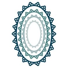 nested lace oval frames