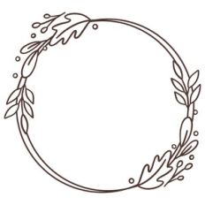 Autumn Leaf Round Frame