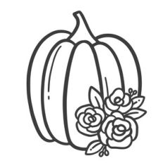 Simple Floral Pumpkin