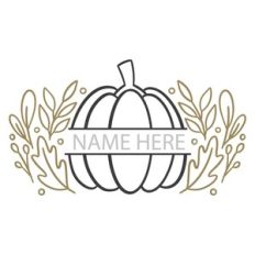 Autumn Leaf Pumpkin Split Frame