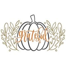 Autumn Leaf Pumpkin Grateful