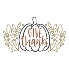 Autumn Leaf Pumpkin Give Thanks