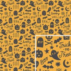 Halloween Phrases Pattern