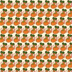 PUMPKIN AFRO GIRL PATTERN