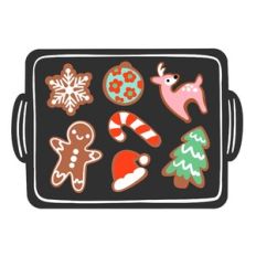 Christmas Cookies on Baking Sheet