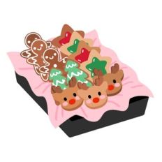 Gingerbread Christmas Cookies in Baking Pan