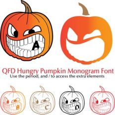 QFD Hungry Pumpkin Monogram Font