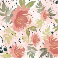 Floral and Glitter Wallpaper
