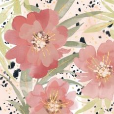Floral Glitter Wallpaper