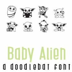 Baby Alien Doodlebat Font
