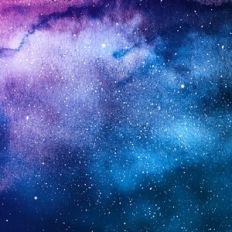 Watercolor Starry Night