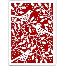 Birds and Holly Card