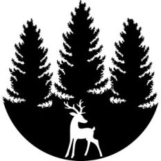 deer in the wood circle