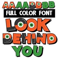 Look Behind You Color Font