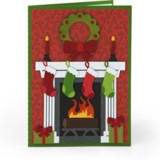 5X7 Christmas Mantle Card