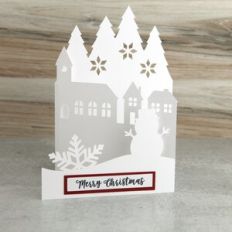 5X7 Winter Scene Snowman Card