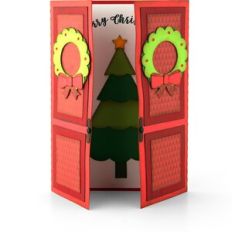 Gatefold Card Christmas Doors