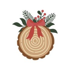 Christmas wood slice