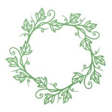 Autumn round wreath frame