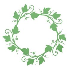 Autumn leaf monogram frame