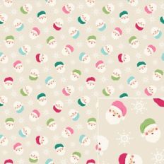 Traditional Santa Claus in Colourful Hats Printable Pattern