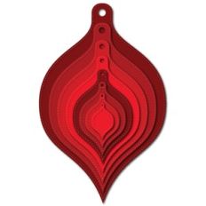 nested stitched ornaments red