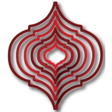 nested holiday frames red