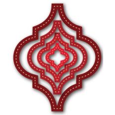 nested stitched holiday frames red