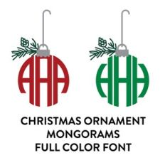 monogram ornaments full color font
