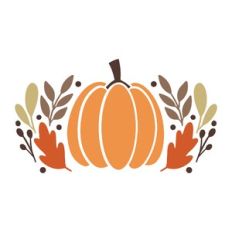 Pumpkins with Leaves