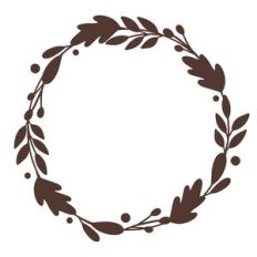 Fall Leaf Round Frame