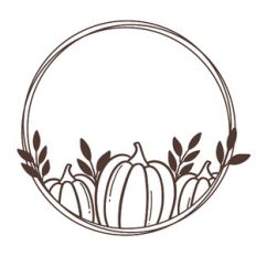 Pumpkin Leaf Round Frame