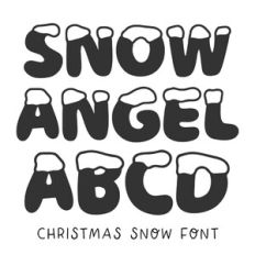BFC Snow Angel Christmas Snow Font