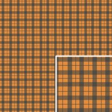 Orange and Black Plaid