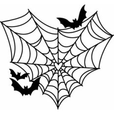 Spider Web Heart and Bats