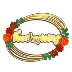 Cake Topper Thanksgiving with Flowers